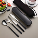 Dinnerware Set Flatware Stainless Steel Portable Cutlery Sets Kitchen Essentials