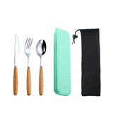 Dinnerware Set Flatware Stainless Steel Portable Cutlery Sets Kitchen Essentials