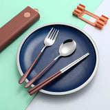 Dinnerware Set Flatware Stainless Steel Portable Cutlery Sets Kitchen Essentials