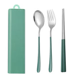 Dinnerware Set Flatware Stainless Steel Portable Cutlery Sets Kitchen Essentials