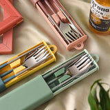 Dinnerware Set Flatware Stainless Steel Portable Cutlery Sets Kitchen Essentials