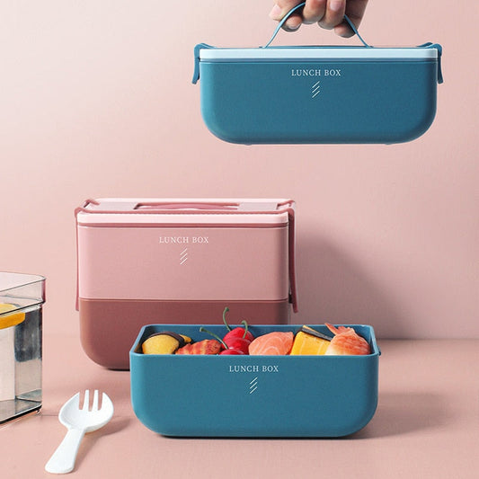 Double-Layer Bento Box for Kids Kitchen Essentials