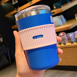 Double Stainless Steel Thermos Tea & Coffee Mug with Non-slip Case Kitchen Essentials