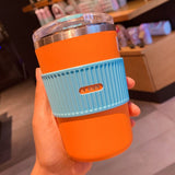 Double Stainless Steel Thermos Tea & Coffee Mug with Non-slip Case Kitchen Essentials