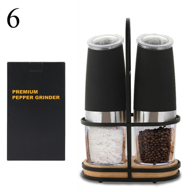 Electric Salt and Pepper Grinders Stainless Steel Kitchen Essentials