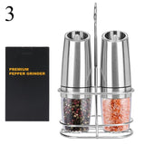 Electric Salt and Pepper Grinders Stainless Steel Kitchen Essentials