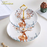 Elk Christmas Plate & Cup Cake Stand Kitchen Essentials