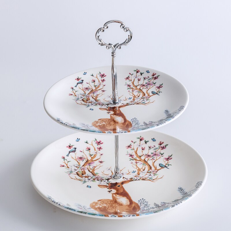Elk Christmas Plate & Cup Cake Stand Kitchen Essentials