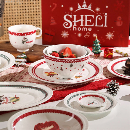 Exquisite Ceramic Christmas Tableware Kitchen Essentials