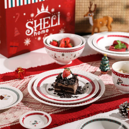 Exquisite Ceramic Christmas Tableware Kitchen Essentials