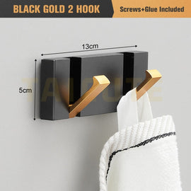 Folding Towel Hanger for Kitchen in Black and Gold Kitchen Essentials