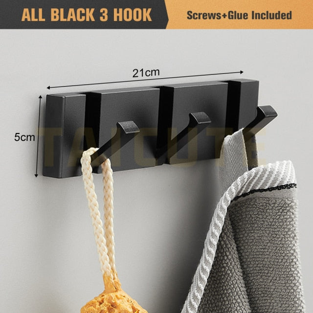 Folding Towel Hanger for Kitchen in Black and Gold Kitchen Essentials