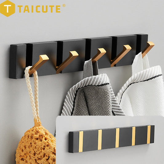 Folding Towel Hanger for Kitchen in Black and Gold Kitchen Essentials