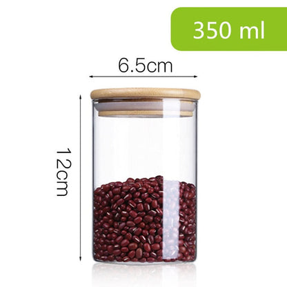 Glass Food Storage Jar With Bamboo Lid eprolo