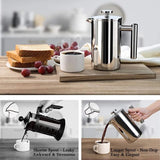 Stainless Steel French Press Coffee Maker Kitchen Essentials