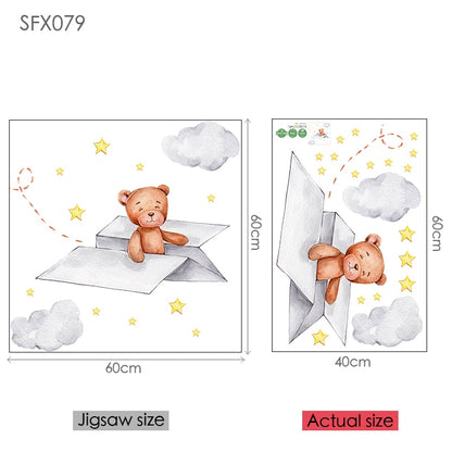 Animal Cartoon Wall Stickers For Kids Rooms Kitchen Essentials