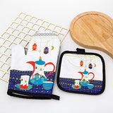 Eid Mubarak Anti-Scalding Oven Gloves & Kitchen Apron Kitchen Essentials