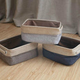 Nordic Linen Storage Baskets Kitchen Essentials