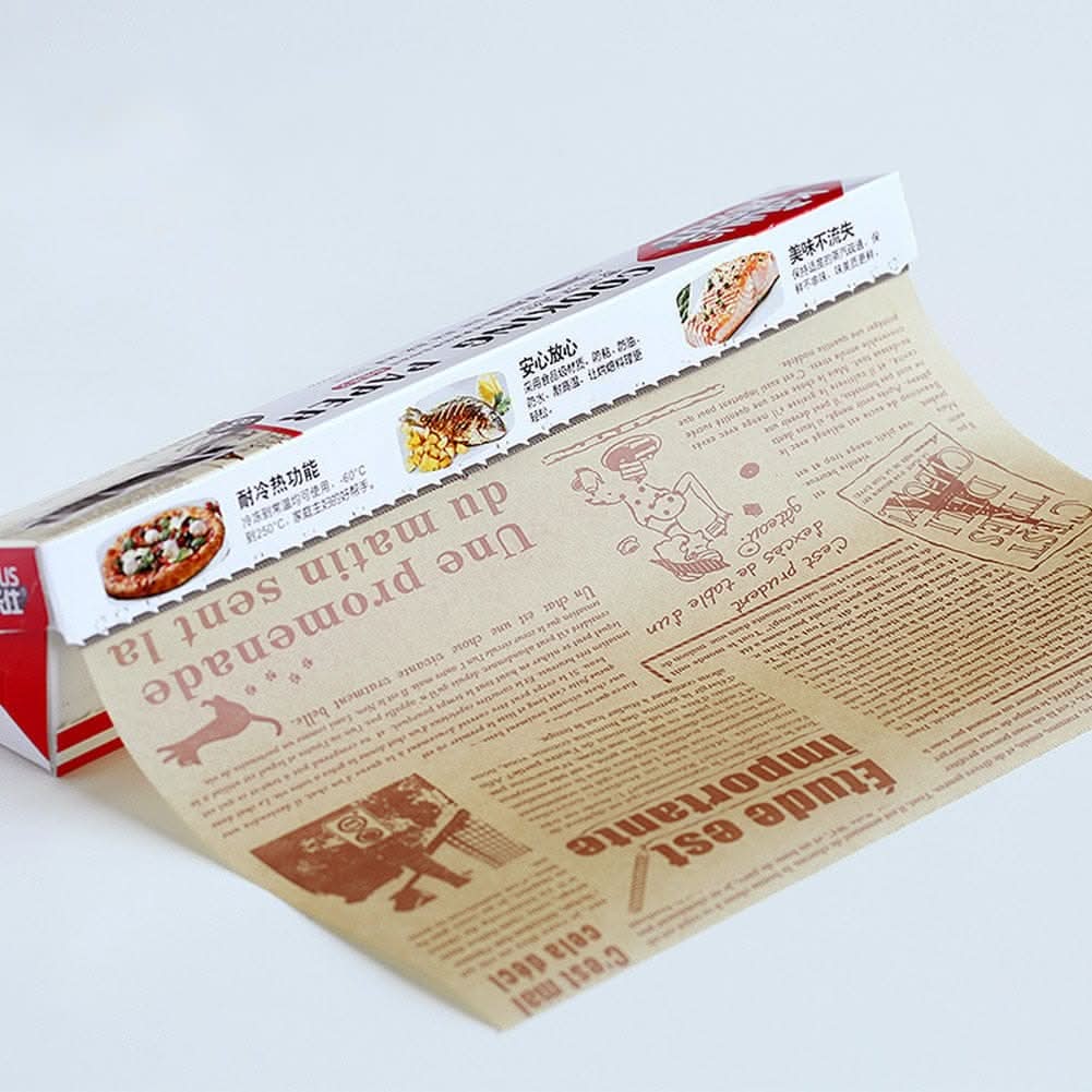 8M Vintage English Newspaper Baking Paper Kitchen Essentials