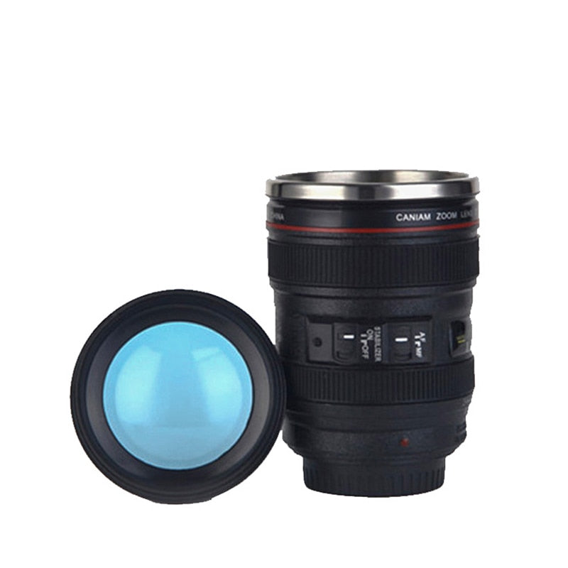 Stainless Steel Thermos Camera Lens Mug Kitchen Essentials