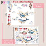 Hand Painted Style Hot Air Balloon Wall Sticker Kitchen Essentials