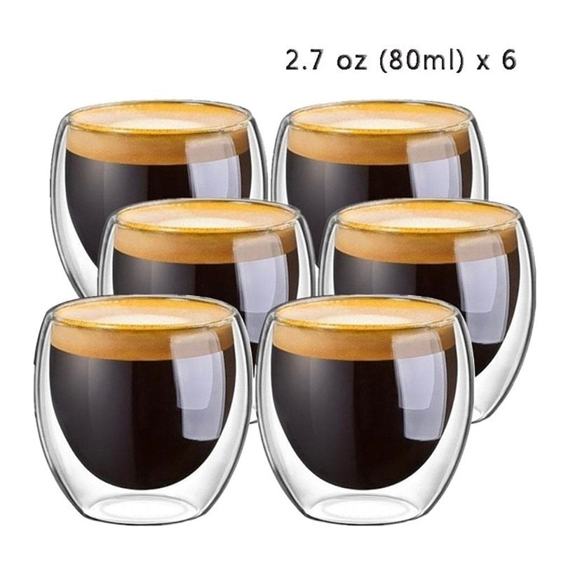 Handmade (Heat Resistant) Double Wall Glass Expresso Glass Kitchen Essentials