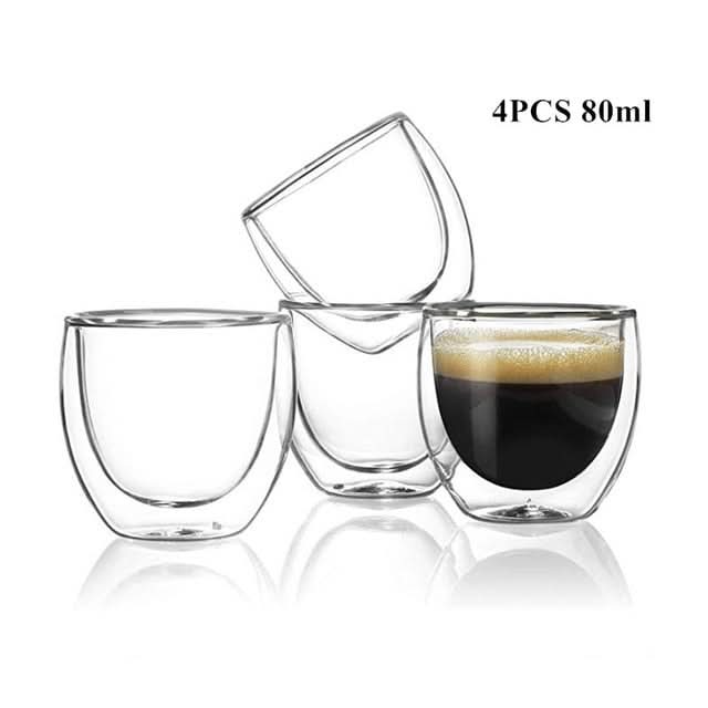 Handmade (Heat Resistant) Double Wall Glass Expresso Glass Kitchen Essentials