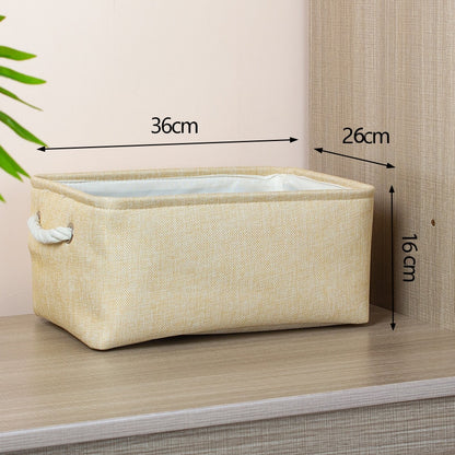 Cotton Linen Folding Storage Baskets Kitchen Essentials