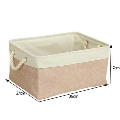 Cotton Linen Folding Storage Baskets Kitchen Essentials