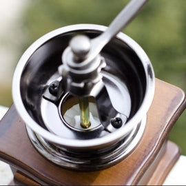 Vintage Wooden Hand Crank Coffee Grinder Kitchen Essentials