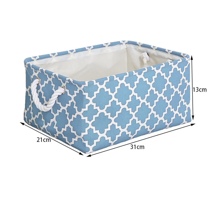 Cotton Linen Folding Storage Baskets Kitchen Essentials
