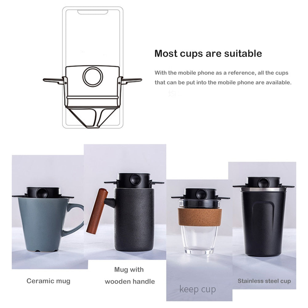 Foldable Portable Coffee Filter Kitchen Essentials