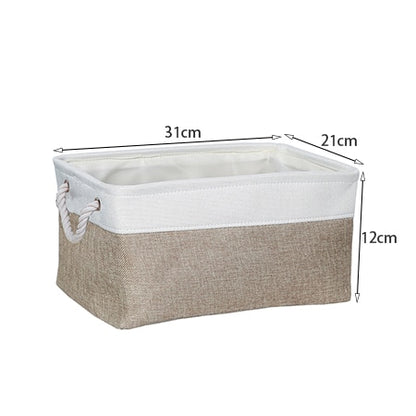 Cotton Linen Folding Storage Baskets Kitchen Essentials