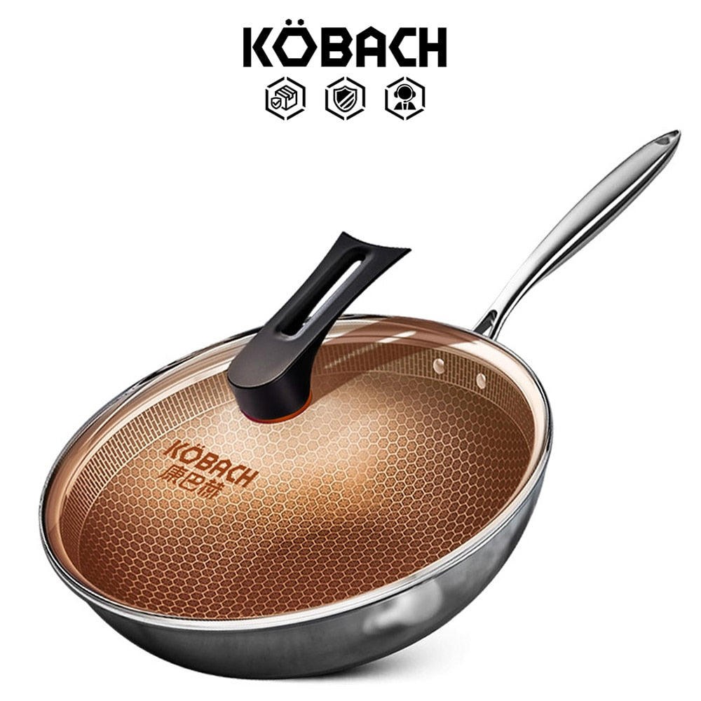 KOBACH kitchen wok 32cm nonstick pan Kitchen Essentials