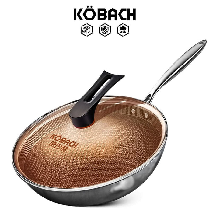 KOBACH kitchen wok 32cm nonstick pan Kitchen Essentials