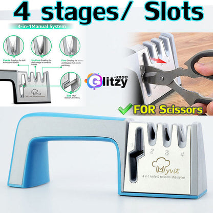 Knife Sharpener 5 in 1 Professional Kitchen Scissors Kitchen Essentials
