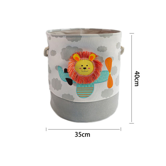 Large Cartoon Animal Folding Laundry Basket Kitchen Essentials