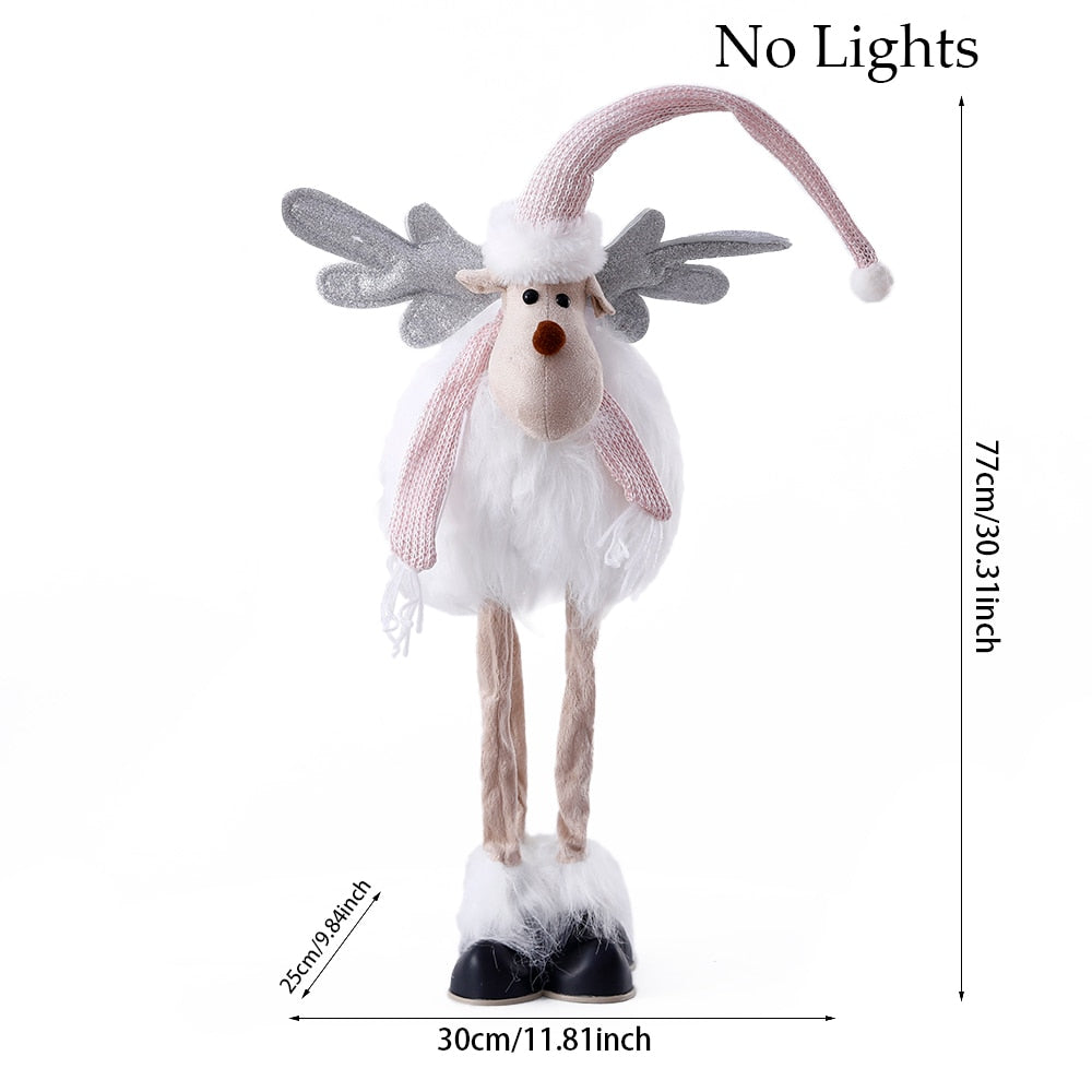 Large Standing Christmas Elk (with Lights) & Xmas Reindeer Doll Kitchen Essentials