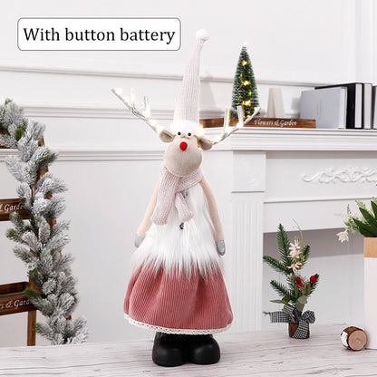 Large Standing Christmas Elk (with Lights) & Xmas Reindeer Doll Kitchen Essentials