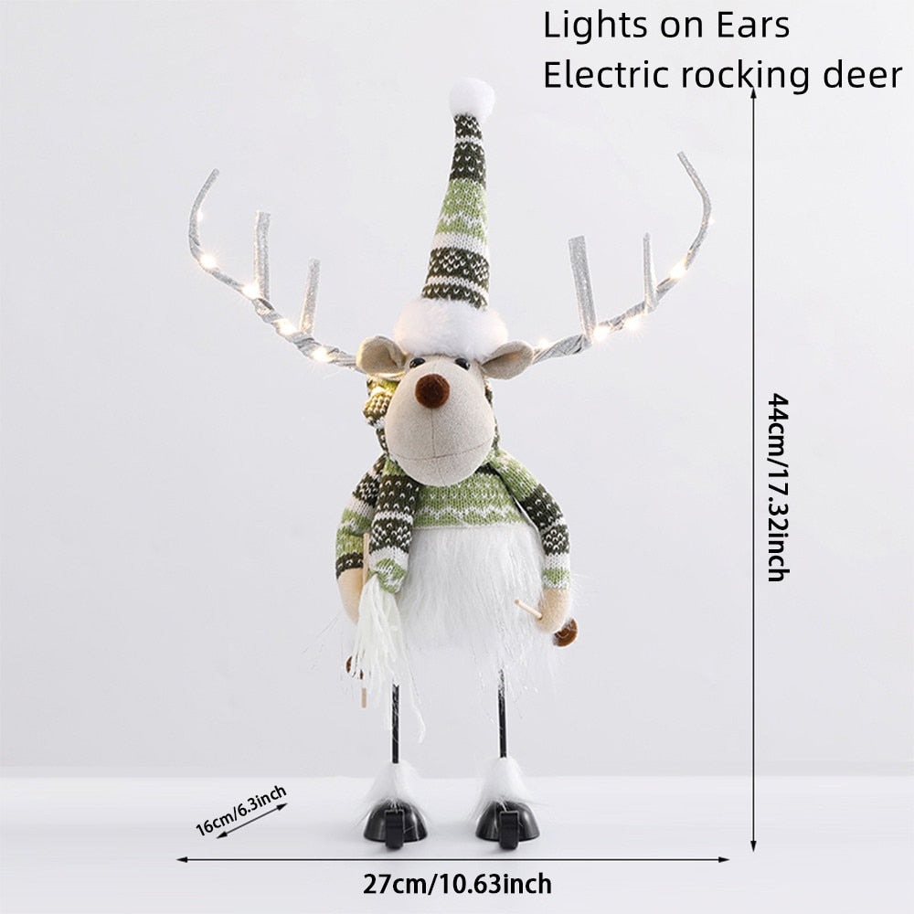 Large Standing Christmas Elk (with Lights) & Xmas Reindeer Doll Kitchen Essentials