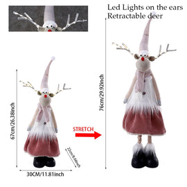 Large Standing Christmas Elk (with Lights) & Xmas Reindeer Doll Kitchen Essentials