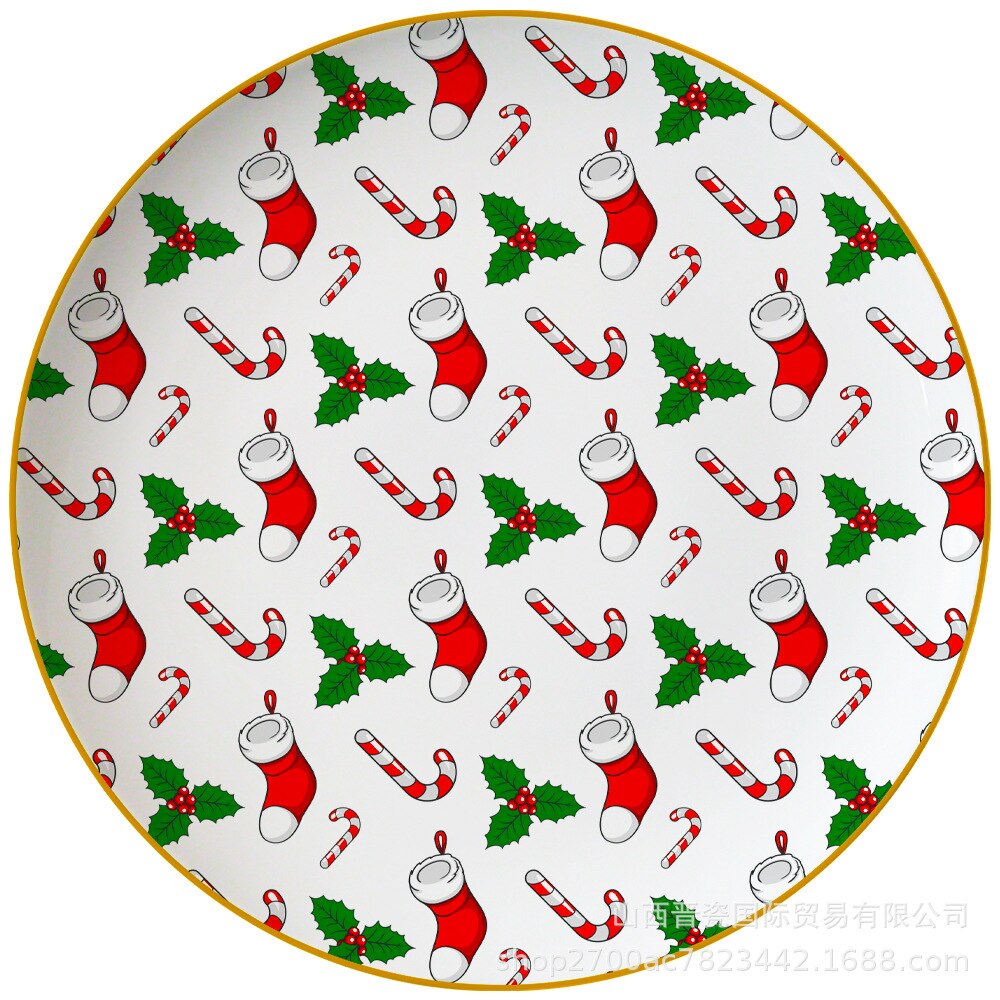 Luxury Christmas Bone Chine Tableware Kitchen Essentials