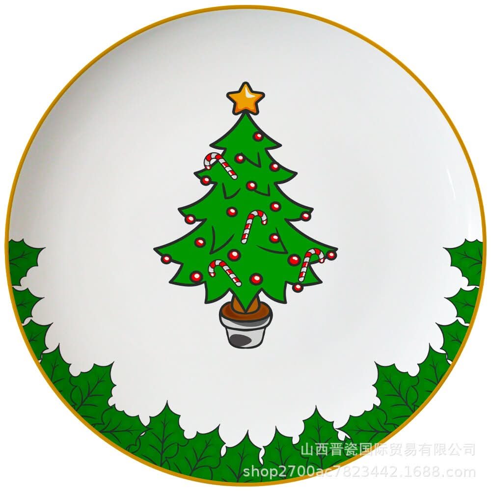 Luxury Christmas Bone Chine Tableware Kitchen Essentials