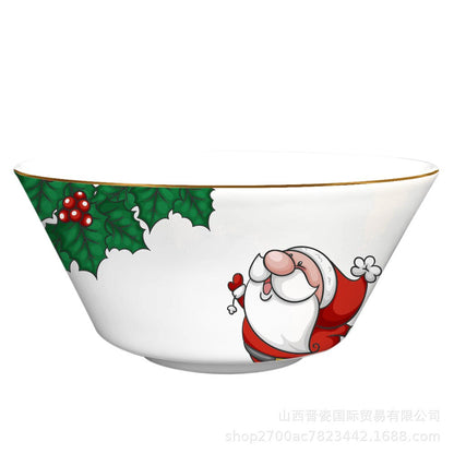 Luxury Christmas Bone Chine Tableware Kitchen Essentials