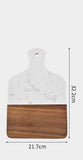 Marble and Acacia Wood Kitchen Chopping Board eprolo