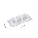 Modern White Ceramic Snack Plate Kitchen Essentials