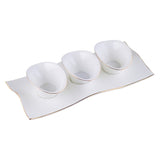 Modern White Ceramic Snack Plate Kitchen Essentials