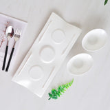 Modern White Ceramic Snack Plate Kitchen Essentials