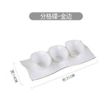 Modern White Ceramic Snack Plate Kitchen Essentials