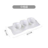 Modern White Ceramic Snack Plate Kitchen Essentials